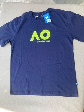 Australian Open 2017 Men's Navy Short Sleeve Logo Tee -